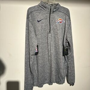 Heather Gray OKC Thunder Nike Quarter Zip XXL